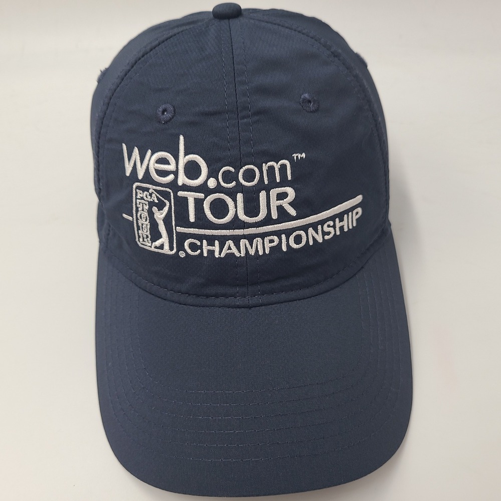 PGA Tour Hat Adjustable (Fits Small) Ahead Blue Web.com Championship Golf Men